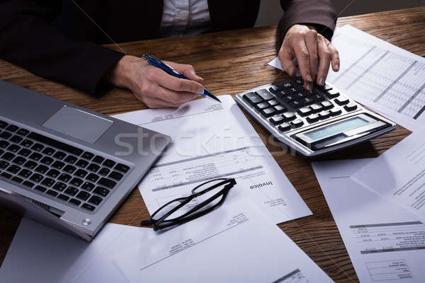 Fattura mutui ufficio business computer Foto d'archivio © AndreyPopov