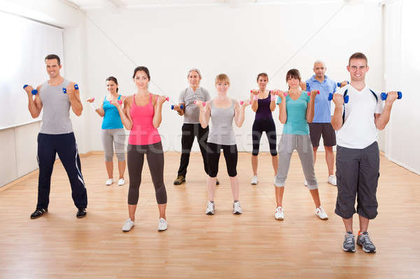 Stockfoto: Aerobics · klasse · mannen