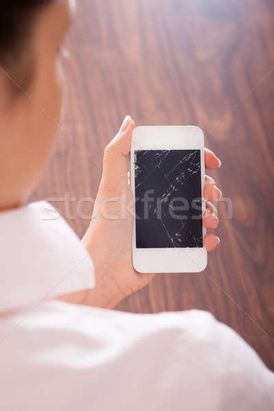 Close-up Of Mobile With Broken Screen Stock photo © AndreyPopov