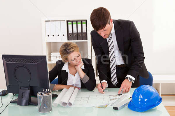 Construction plans revised and signed Stock photo © AndreyPopov