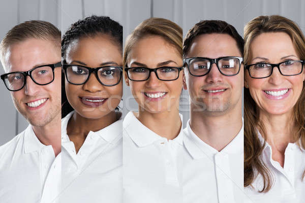 Collage Of People Wearing Eyeglasses Stock photo © AndreyPopov