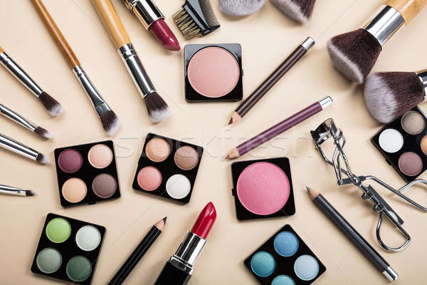 Different Type Of Makeup Brushes And Make-up Products Stock photo © AndreyPopov