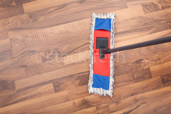 Stock photo: Mop On Hardwood Floor