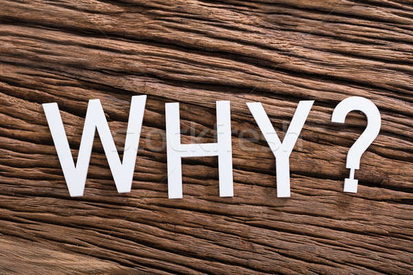 Stock photo: WHY Word With Question Mark Sign