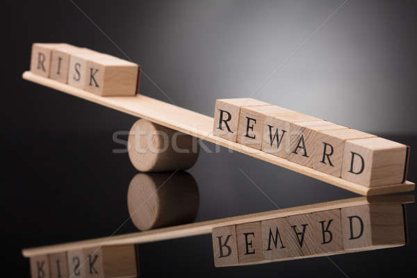 Wip tonen risico belonen houten Stockfoto © AndreyPopov