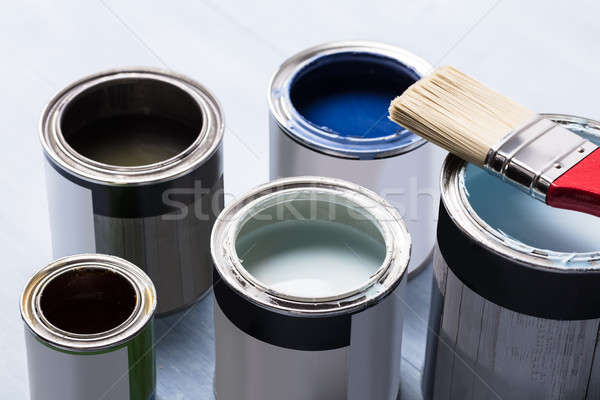 Paint Can With Paintbrush Stock photo © AndreyPopov