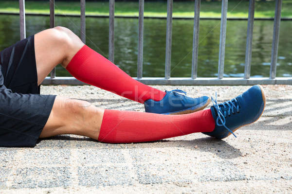 Stock photo: Low Section View Of A Male Jogger's Feet