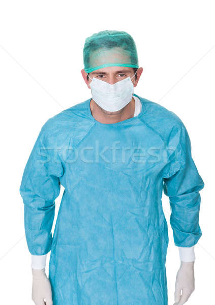 Férfi sebész cserjék egyenruha izolált fehér Stock fotó © AndreyPopov