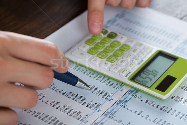 человек рук учета документа калькулятор Сток-фото © AndreyPopov