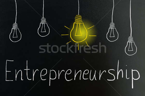 Unternehmertum Tafel hellen Idee Inbetriebnahme Stock foto © AndreyPopov