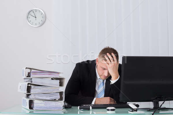Male Businessman Sleeping In Office Stock photo © AndreyPopov