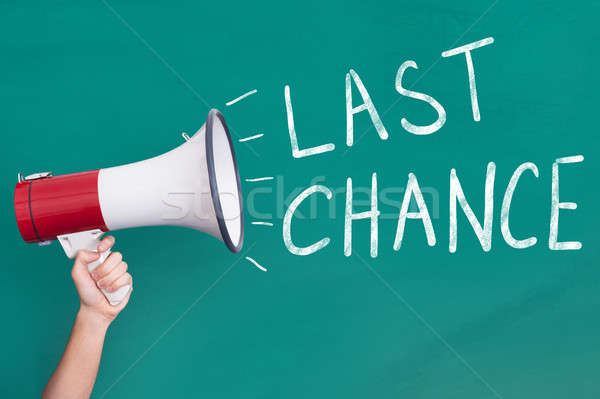 Megaphone with Last Chance Announcement Stock photo © AndreyPopov