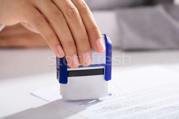 Person Approving Contract Form Stock photo © AndreyPopov