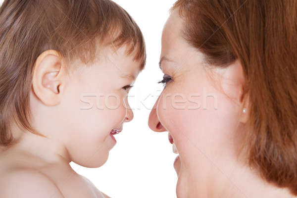 Tender moment between Mum and daughter Stock photo © AndreyPopov