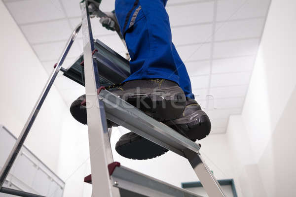Man Standing On Ladder Stock photo © AndreyPopov