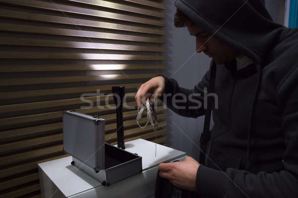 Thief Stealing Jewelry Stock photo © AndreyPopov