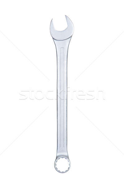 Metal spanner on white with a jaws grip Stock photo © AndreyPopov