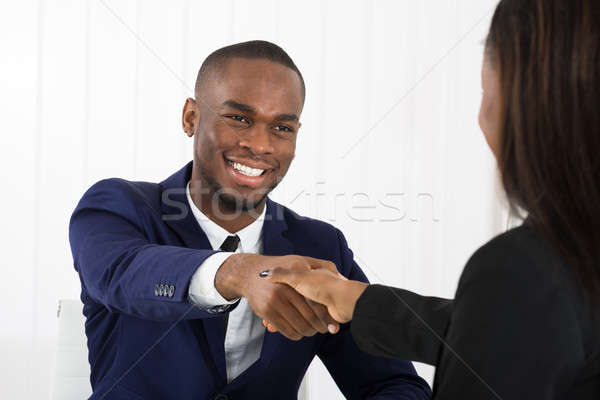 African American Businessman Handshaking With Client Stock photo © AndreyPopov