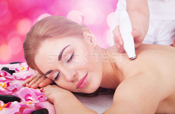 Relaxed Woman Receiving Microdermabrasion Therapy Stock photo © AndreyPopov