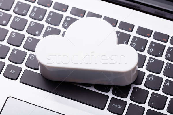 Cloud Block On Laptop Keypad Stock photo © AndreyPopov