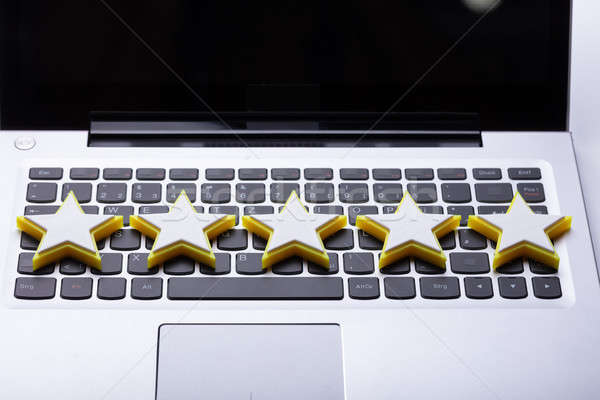 Close-up Of Five Star Rating Icon Stock photo © AndreyPopov