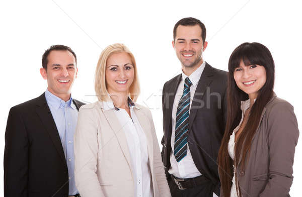 Portrait gens d'affaires groupe heureux blanche affaires [[stock_photo]] © AndreyPopov