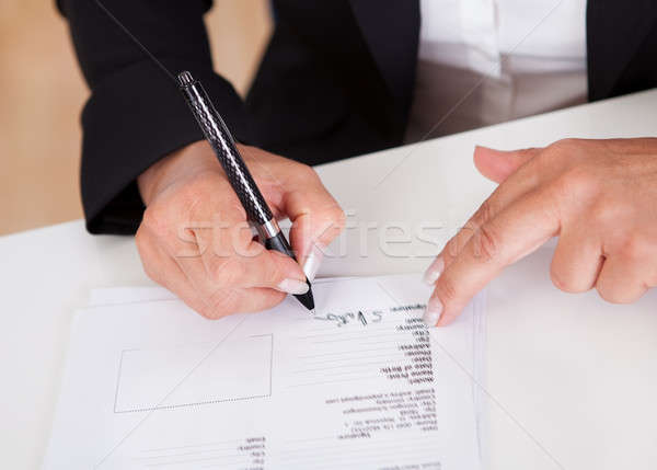 Signing a document Stock photo © AndreyPopov