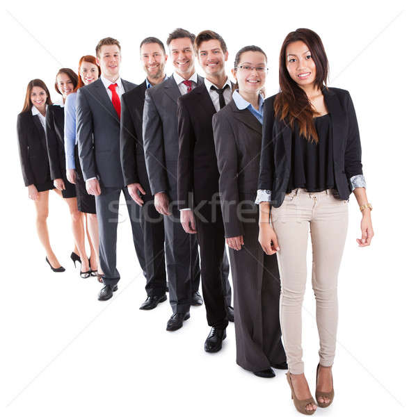 Business people standing in row Stock photo © AndreyPopov