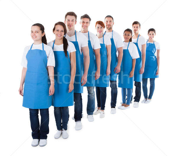 Large group of cleaners standing in a line Stock photo © AndreyPopov