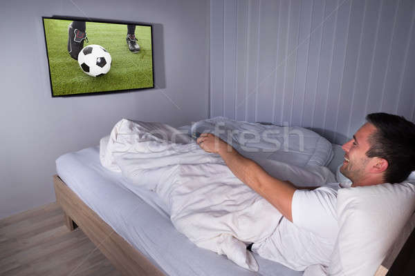 Man Watching Football Match Stock photo © AndreyPopov