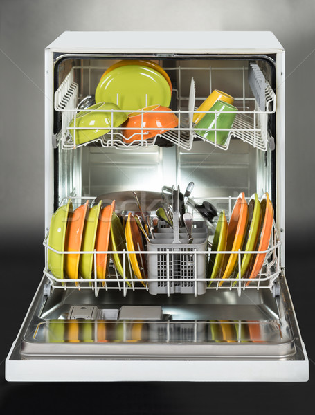食器洗い機 孤立した グレー フル 技術 ストックフォト © AndreyPopov