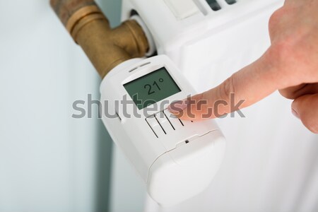 Patient Hand Checking Blood Sugar Level With Glucometer Stock photo © AndreyPopov