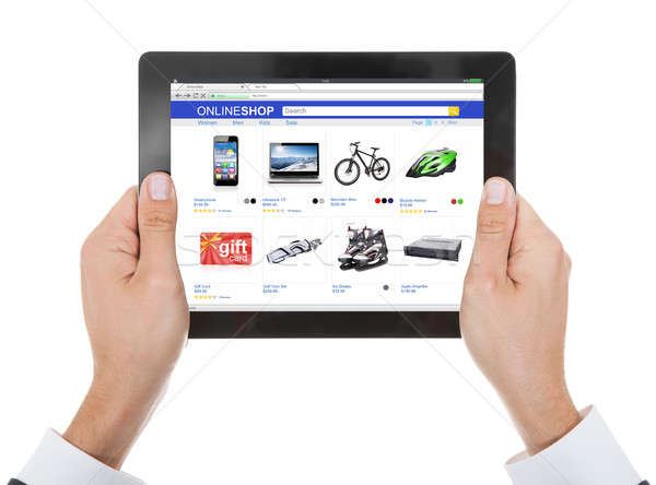 Person Shopping Online On Digital Tablet Stock photo © AndreyPopov