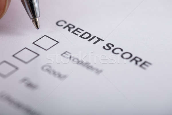 Pessoa enchimento crédito contagem forma Foto stock © AndreyPopov