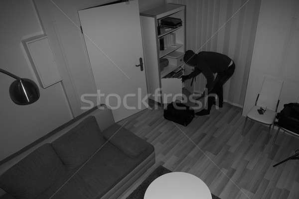 Ladrón búsqueda casa vista vacante Foto stock © AndreyPopov
