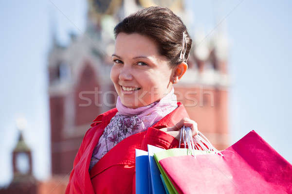 Young woman with shopping bags Stock photo © AndreyPopov