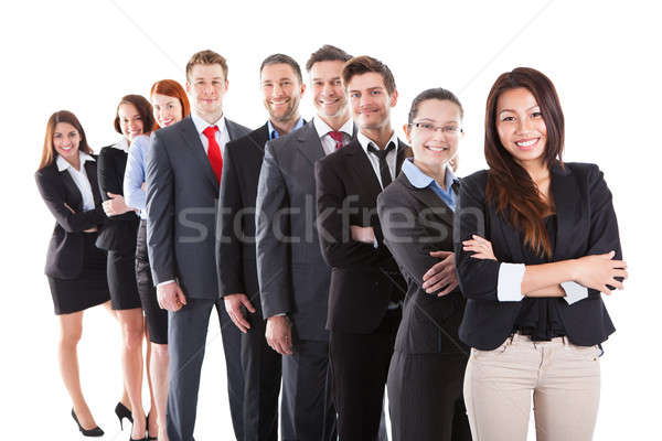 Business people standing in row Stock photo © AndreyPopov