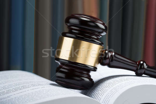 Stock photo: Gavel With Stack Of Book