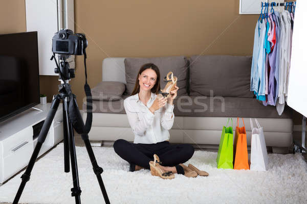 Female Displaying Fashion Products Stock photo © AndreyPopov