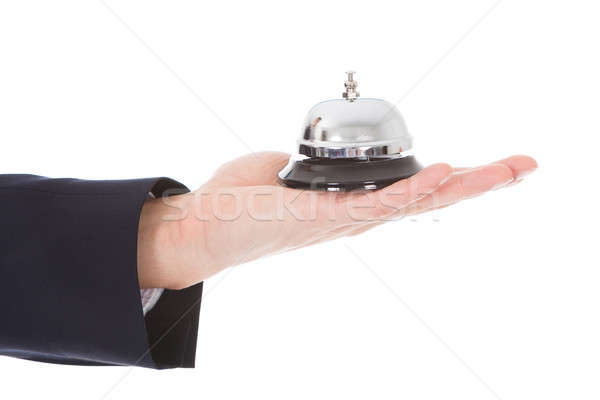 Person's Hand Holding Service Bell Stock photo © AndreyPopov