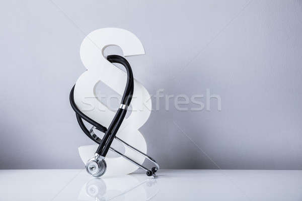 Close-up Of Stethoscope And Paragraph Symbol Stock photo © AndreyPopov