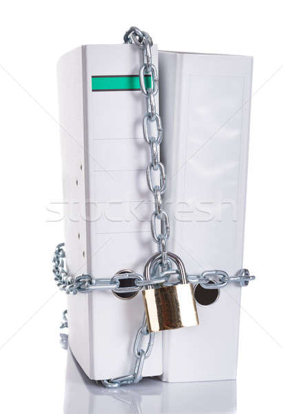 Confidential data secured with chain Stock photo © AndreyPopov