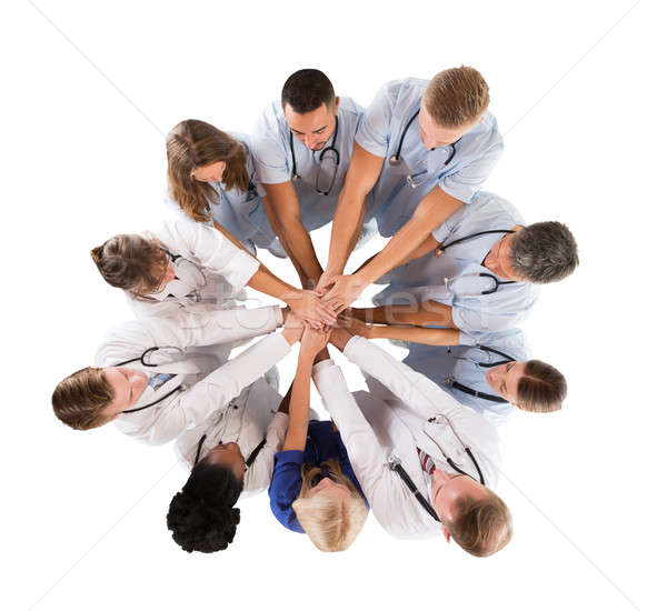 Directly Above Shot Of Multiethnic Medical Team Stacking Hands Stock photo © AndreyPopov