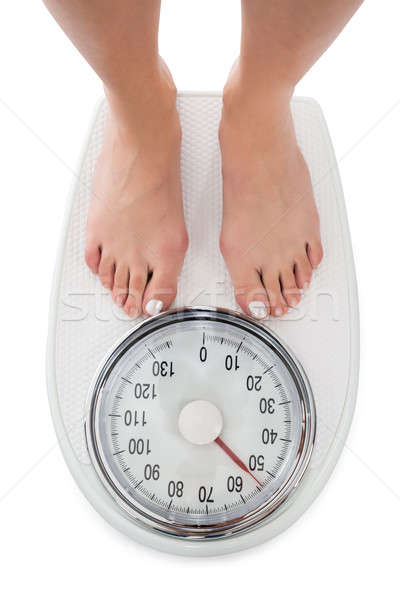Directly Above Shot Of Woman Standing On Weight Scale Stock photo © AndreyPopov