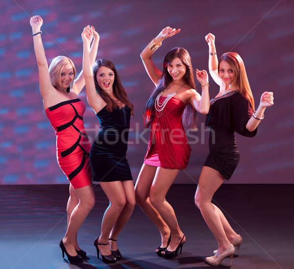 Groep vrouwen dansen jonge vrouwen avond Stockfoto © AndreyPopov