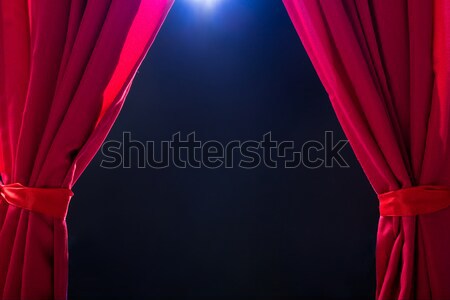 Close-up Of A Red Curtain Stock photo © AndreyPopov