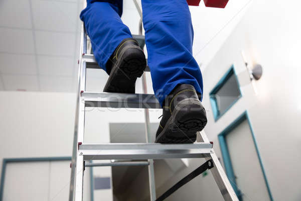 Handyman Climbing Ladder Stock photo © AndreyPopov