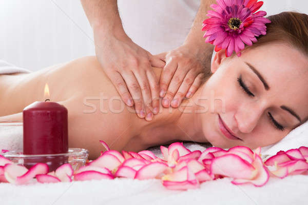 Stock photo: Woman getting spa treatment