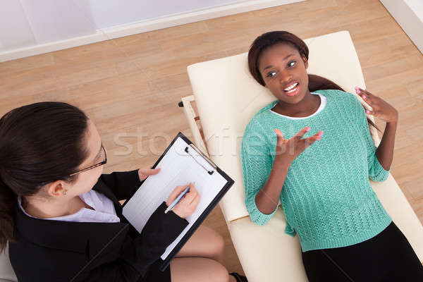 Stock photo: Female Patient Conversing With Psychologist