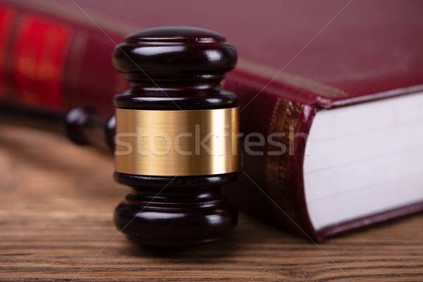 Macro Shot Of Mallet And Law Book Stock photo © AndreyPopov